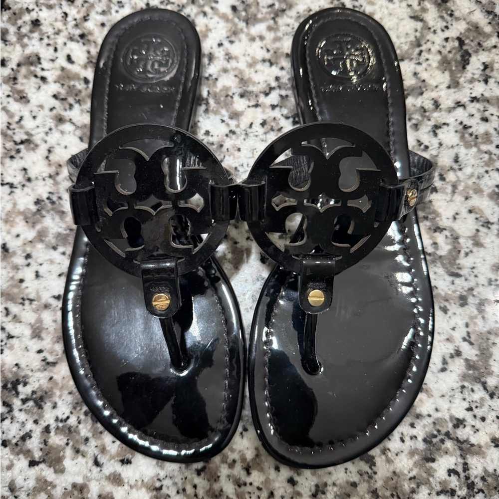 Tory Burch Black patent Sandals